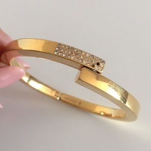 Vita Fede Gold Mare Crystal Bracelet Cuff, Size S